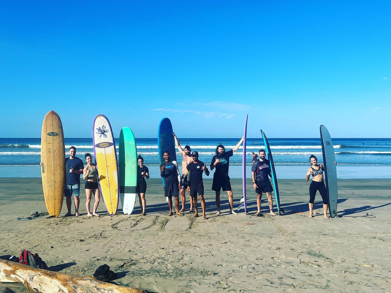 Surfing in Playa Guiones